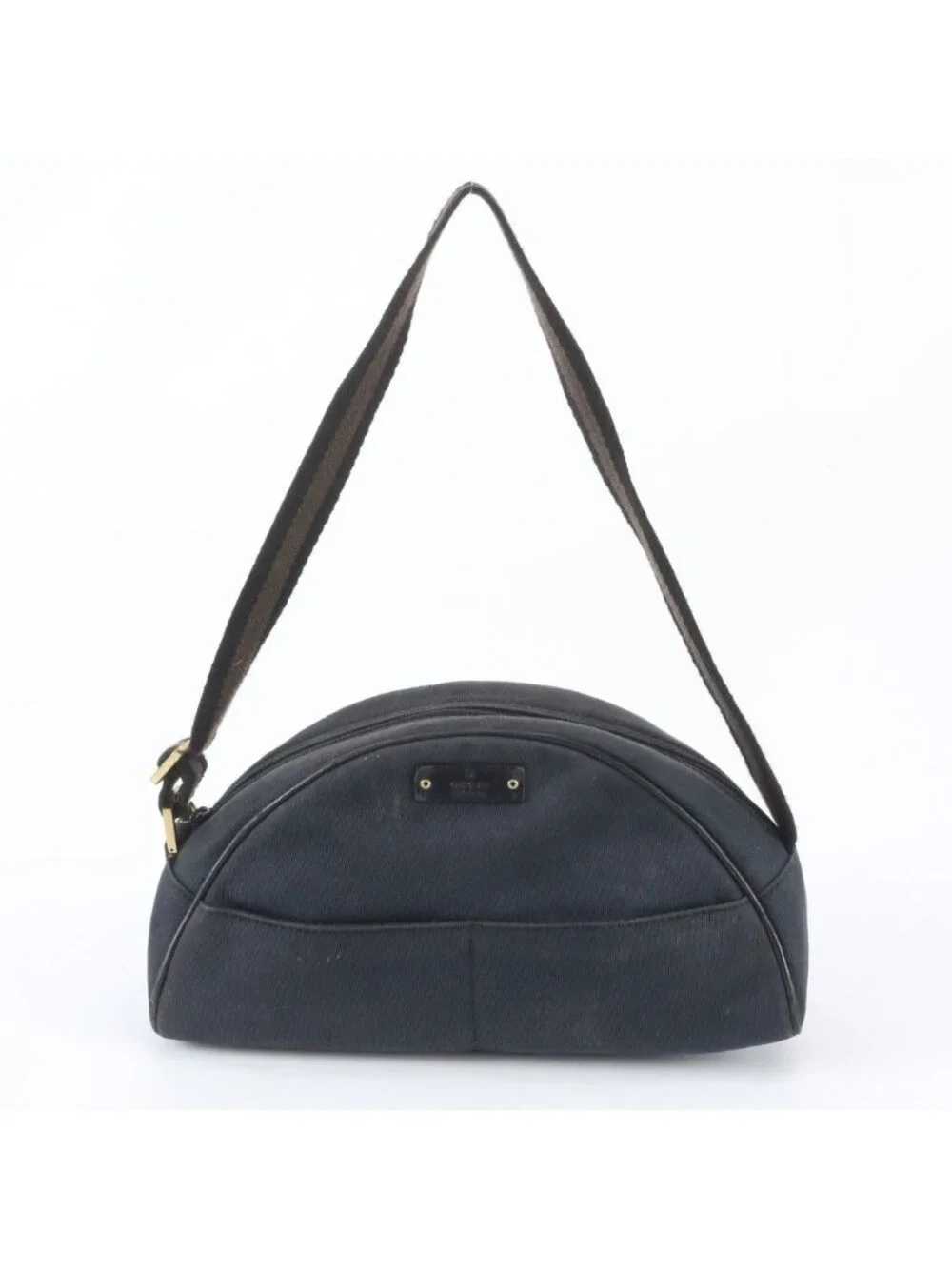 Gucci Leather Canvas Shoulder Bag Hand